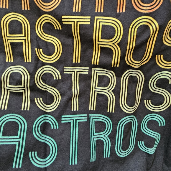 Houston Astros Retro Inspired Gildan Custom Printed XL Ladies Fit T-shirt - Picture 2 of 3